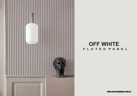 OFF WHITE FLUTED PANEL | Wall paneling, Feature wall design, Fluted panel tv wall