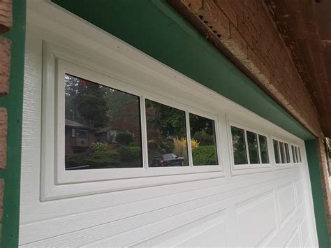 Installed Window Inserts on Insulated Steel Garage Door in Delta - Access Garage Doors