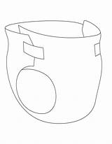 Diaper Coloring Page sketch template