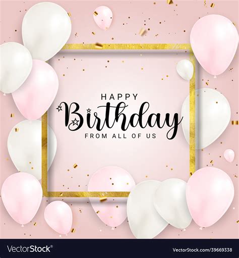 Happy birthday congratulations banner design Vector Image