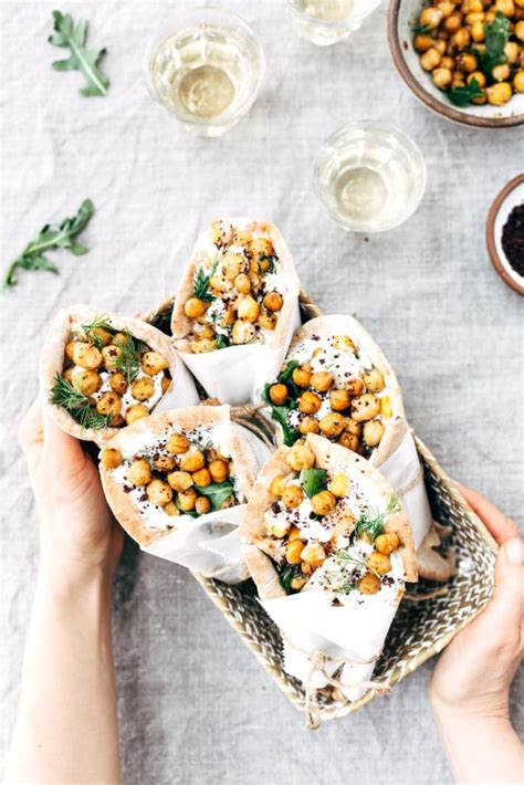 Chicken Pita Wraps with Crispy Chickpeas and Tzatziki - Foolproof Living