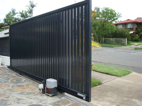 Black Paint Coated Iron Automatic Sliding Gate, For Residential, Rs 50000 /square feet | ID ...