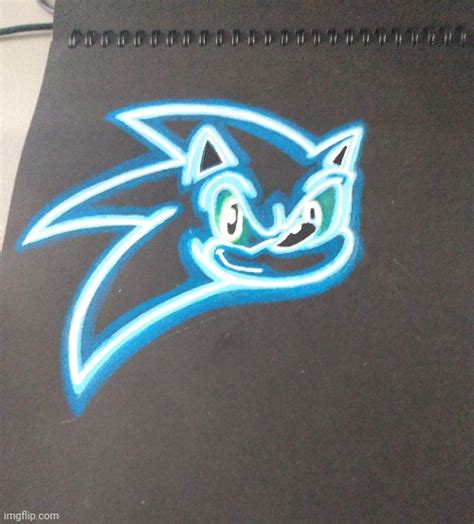 Sonic Glow effect! (Glow done by hand in Sketchbook,not digital) - Imgflip