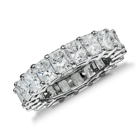 Radiant Cut Diamond Eternity Ring in Platinum (6 ct. tw.) | Blue Nile