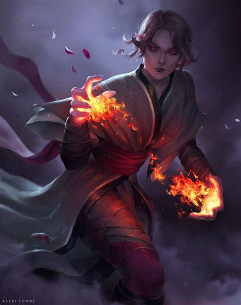 fireball spell art - Google Search | Elfo femmina, Guerrieri femminili ...