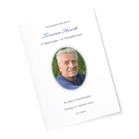 Funeral Order Of Service - Printed From Your PDF File | print-booklets