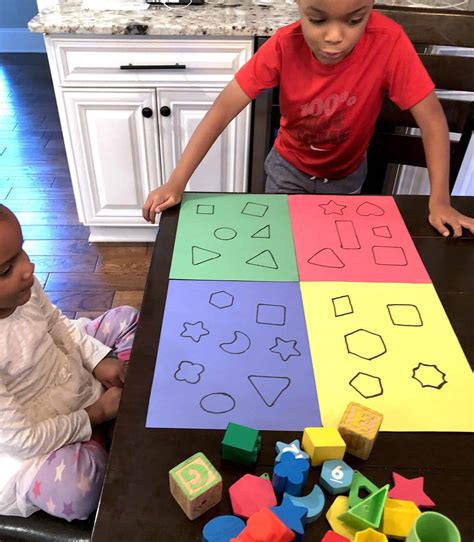 Shape Activities For Toddlers: Color and Shape Sorting!