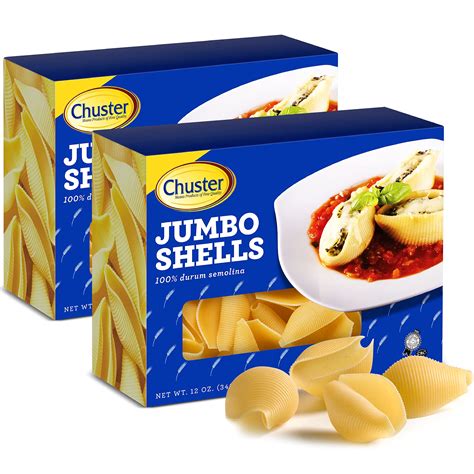 Buy Chuster Jumbo Pasta Shells | Bulk 2 Pack (12oz)| Enriched Macaroni ...