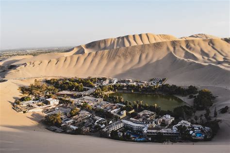 The desert oasis of Huacachina, Peru. It's become wayyy more touristy ...