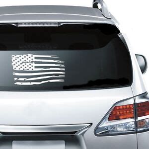 Distressed American Flag Window Sticker Vinyl Decal any size any color ...