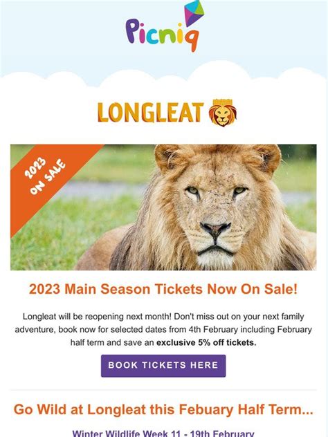 Picniq: Longleat tickets now on sale for 2023!🦁 | Milled