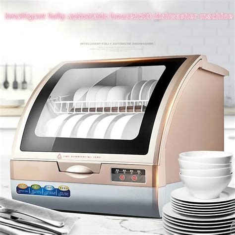 220v 800W 1pc Household automatic dishwasher intelligent smart small desktop dishwashers-in Dish ...