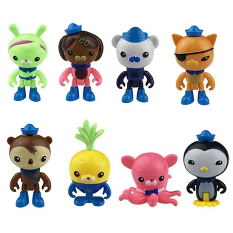 8pcs/lot octonauts figure toys octonauts peso captain Barnacles kwazii shellington Dashi Tweak ...