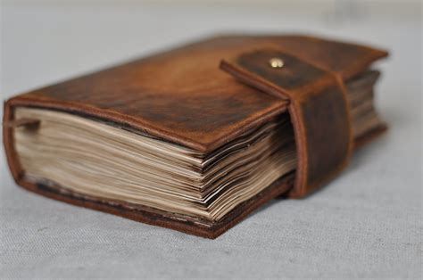 Leather notebook, vintage notebook, handmade journal, brown journal | Vintage notebook, Leather ...