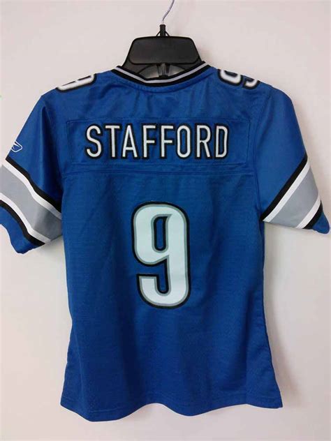 Reebok Women's Premier NFL Jersey DETROIT Lions Matthew Stafford Light ...