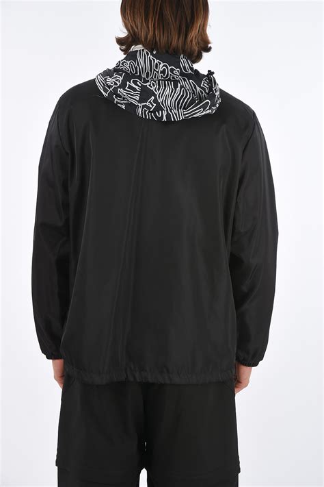 Moschino Reversible Windbreaker with Foldable Hood men - Glamood Outlet