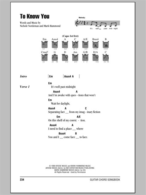 To Know You by Nichole Nordeman - Guitar Chords/Lyrics - Guitar Instructor