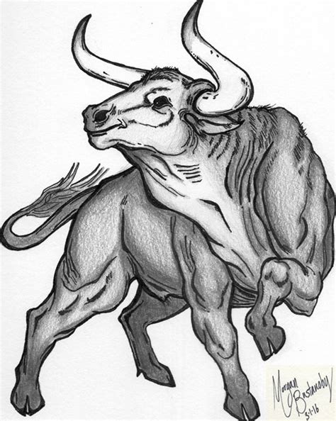 Bull Drawing Pictures at PaintingValley.com | Explore collection of ...