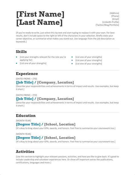 Best Resume Templates 2019 Free Download Word - resume - Best Resume ...