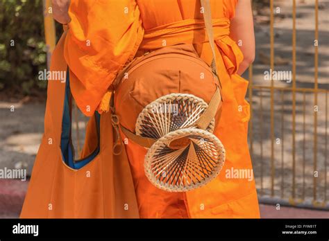 Buddhist monk's alms bowl, thailand Stock Photo - Alamy