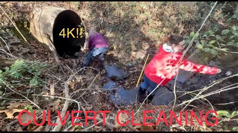 culvert unclogging 12/20/22 - 4K available on videos from this one on. - YouTube