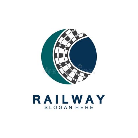 Simple Rail Logo Vector Icon Design Illustration Stock Vector - Illustration of locomotive, rail ...