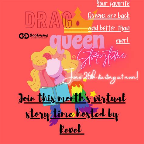 Bookmans Summer Kids Events: Drag Queen Storytime! - Bookmans Entertainment Exchange