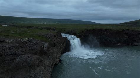 Little Waterfall In Iceland Aerial View Stock Footage SBV-347320213 ...