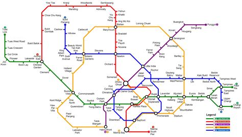 Singapore tourist map with mrt - tanlasopa