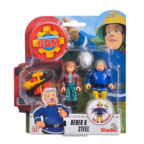 Fireman Sam Toy Figures - Derek & Steel | Thimble Toys