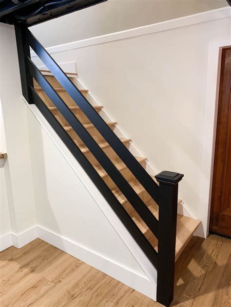 Auburn & Dayton Basement Remodel Project | Clark+Aldine MI | Stair railing design, Staircase ...