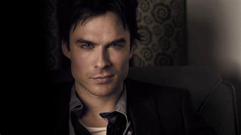 Download Damon Salvatore With Fierce Eyes Wallpaper | Wallpapers.com