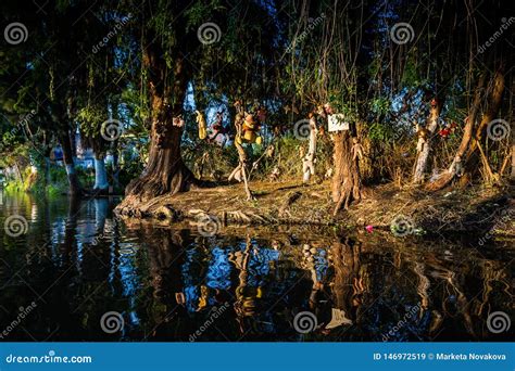 Mexico City, Mexico - October 24, 2018. Xochimilco Canals. Island of ...