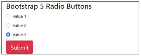 Bootstrap 5 Radio Button - javatpoint