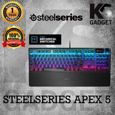 SteelSeries Apex 5 RGB Hybrid Mechanical Gaming Keyboard | Shopee Malaysia