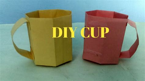 DIY MINI PAPER CUP / Paper Crafts For School / Paper Craft / Easy origami paper cup / Origami ...