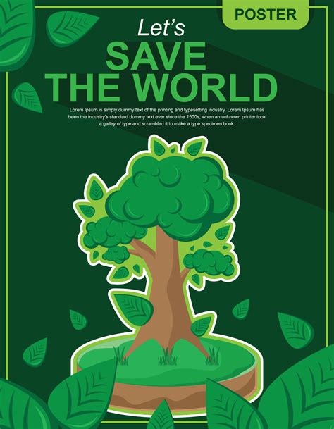 Think Green Poster Design 208462 Vector Art at Vecteezy