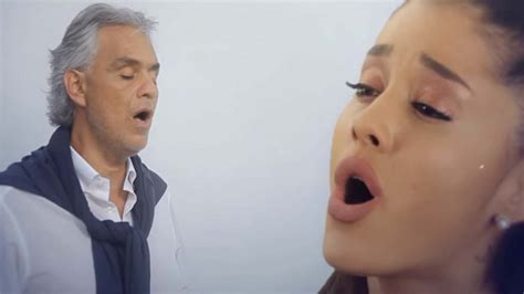 Andrea Bocelli joins Ariana Grande for unforgettable duet - YouTube