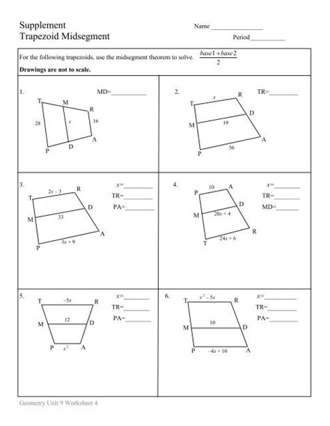 Supplement Trapezoid Midsegment - MrLarkins.com