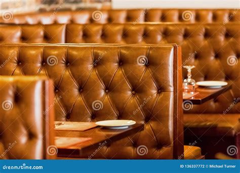 Interior of Booth Style Restaurant Diner with Brown Interior Editorial ...