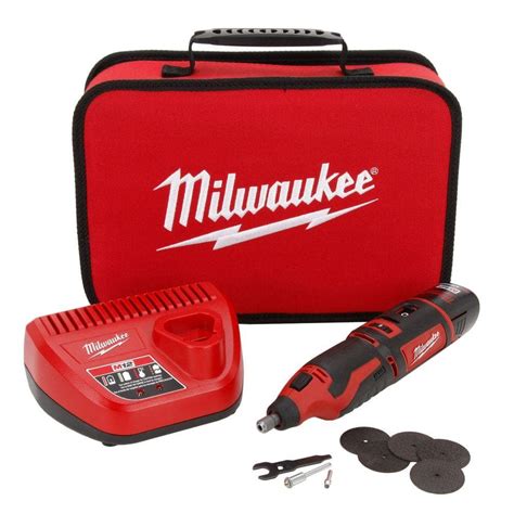 Milwaukee M12 12-Volt Lithium-Ion Cordless Rotary Tool Kit-2460-21 ...