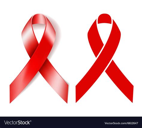 Aids awareness ribbon Royalty Free Vector Image