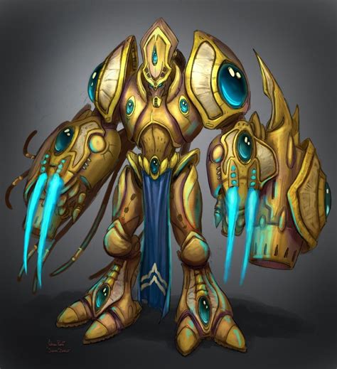 unit_protoss_zealot01-full | Starcraft, Stars craft, Alien concept art