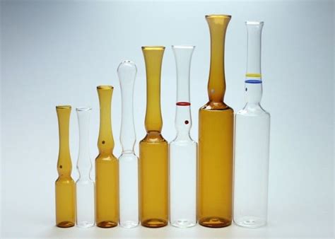 Pharmaceutical Glass Ampoules Types , Ampoule Container Transparent / Brown Color