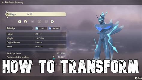 How to get the Adamant Crystal and transform Dialga in to its new form ...