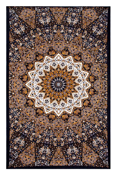 Geometric Indian Pattern Picture Home Decor Wall Mandala Tapestry Bohemian Polyester Fabric ...