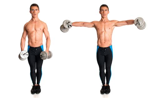 Dumbbell Lateral Raise. Studio composite over white. | Charschan Chiropractic in North Brunswick ...