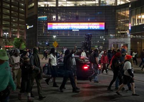 Deadline Detroit | Video: Police, demonstrators clash for a second night in Detroit