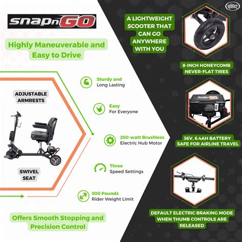 SNAPnGO Electric Travel Mobility Scooter - Swivel Seat – Best Power ...