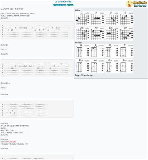 Chord: La La Love You - tab, song lyric, sheet, guitar, ukulele | chords.vip